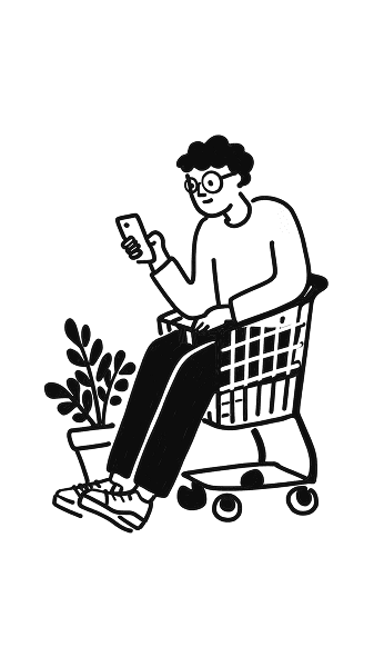 Shopping cart illustration